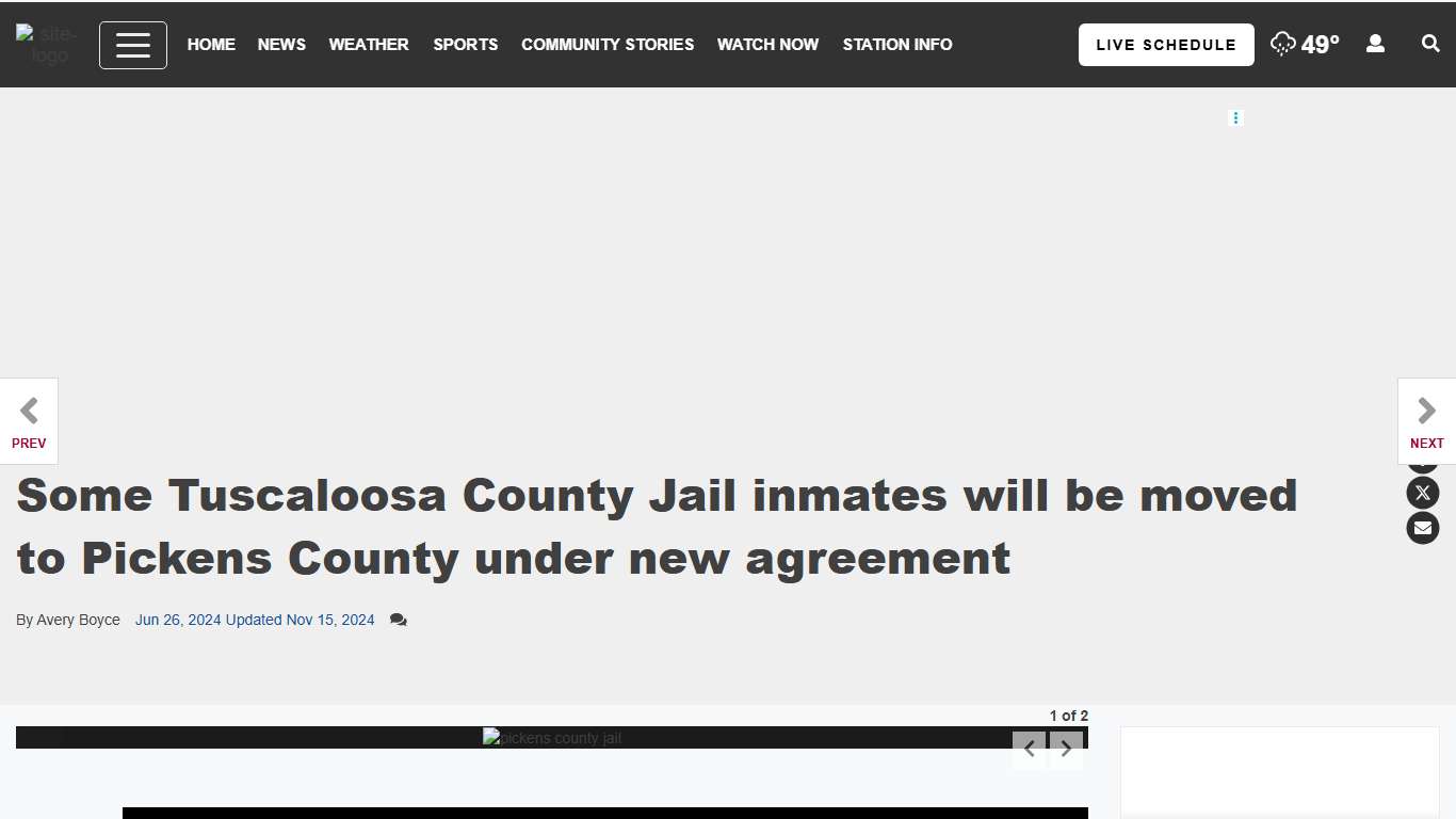 Some Tuscaloosa County Jail inmates will be moved to Pickens County under new agreement | Crime | wvua23.com