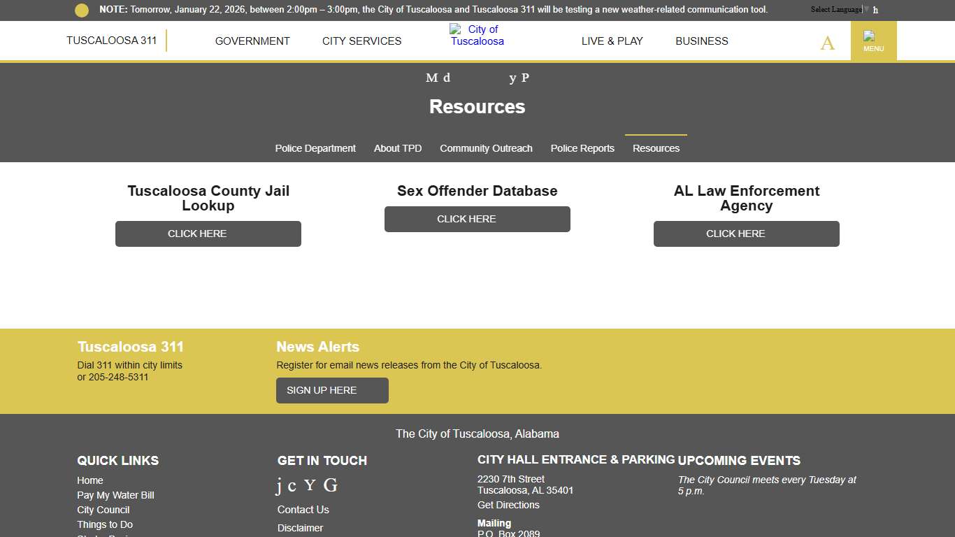 Resources | City of Tuscaloosa